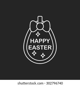 easter egg line icon
