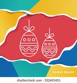 easter egg line icon