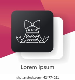 easter egg line icon