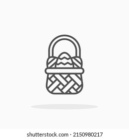 Easter Egg line icon. Editable stroke and pixel perfect. Can be used for digital product, presentation, print design and more.