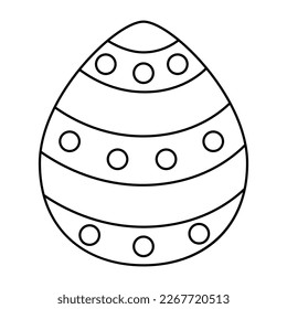 Easter egg line icon. vector illustration.