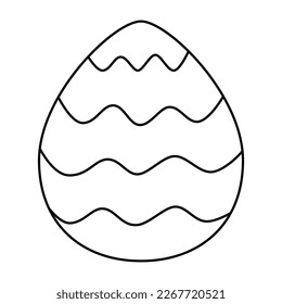 Easter egg line icon. vector illustration.