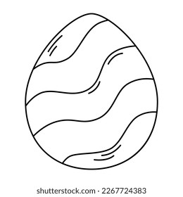 Easter egg line icon. vector illustration.