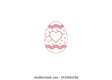 Línea de amor de la línea de huevos de Pascua