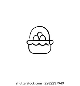Easter Egg Line Style Icon Design
