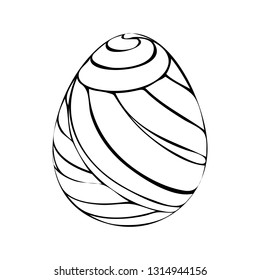 Easter egg with lines.