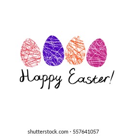 Easter egg of the lines. Vector.
