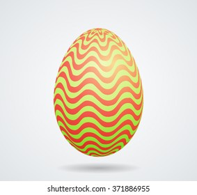 Easter Egg with lines. vector illustration
