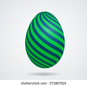 Easter Egg with lines. vector illustration