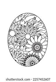 Easter egg mandala Coloring Pages