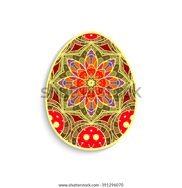 Download Easter Egg Mandala On Egg Happy Stock Vector (Royalty Free ...