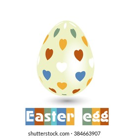 Easter egg with many hearts
beige easter egg in a colorful ornament from hearts
