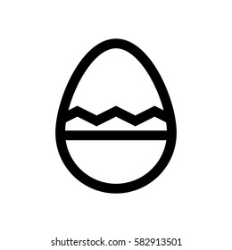 Easter egg mini line, icon, background and graphic. The icon is black and white, linear  flat, vector, pixel perfect, minimal, suitable for web and print. 