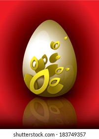 Easter Egg Modern Illustration.
