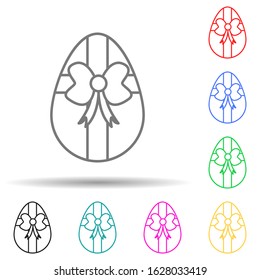 Easter egg multi color style icon. Simple thin line, outline vector of easter icons for ui and ux, website or mobile application