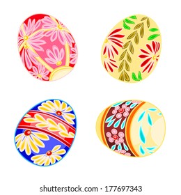 Easter egg multicolored vector illustration