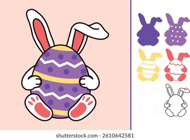 Easter Egg multilayered 3d paper craft design for crafting