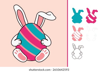 Easter Egg multilayered 3d paper craft design for crafting