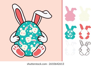 Easter Egg multilayered 3d paper craft design for crafting