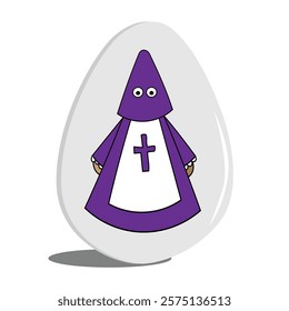 The Easter Egg with the Nazarene Easter penitent.