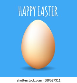 Easter egg on blue background