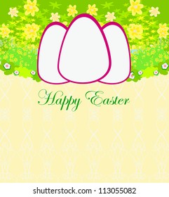  Easter Egg On floral Background