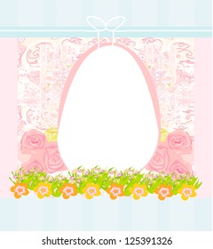  Easter Egg On floral Background