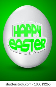 Easter egg on green background