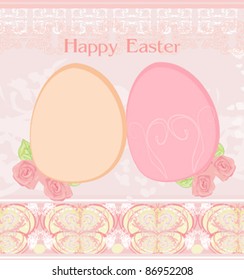 Easter Egg On Grunge Background