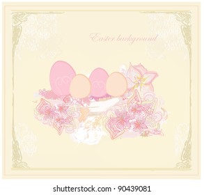 Easter Egg On Grunge Background