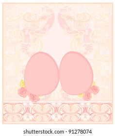Easter Egg On Grunge Background