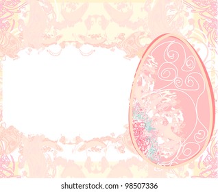 Easter Egg On Grunge Background