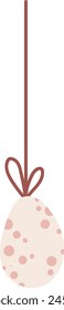 Easter Egg On Hanger Vector Illustration