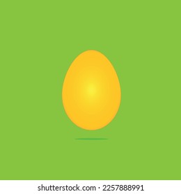 Huevo de Pascua sobre fondo verde claro