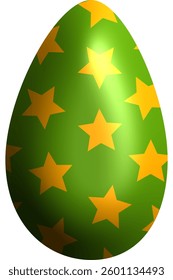 easter egg on transparent background 3d