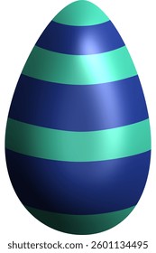 easter egg on transparent background 3d