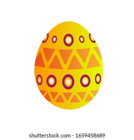 huevo de Pascua sobre fondo blanco