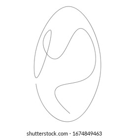 Easter egg on white background, vector illustration