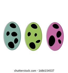 Easter egg on white background, vector illustration