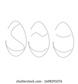 Easter egg on white background, vector illustration