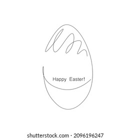 Easter egg on white background vector illustration