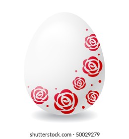 Easter egg on white background.