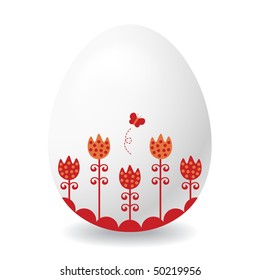Easter egg on white background.