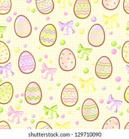 Easter egg on yellow background