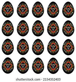 Easter egg one piece ornament spikelets white background