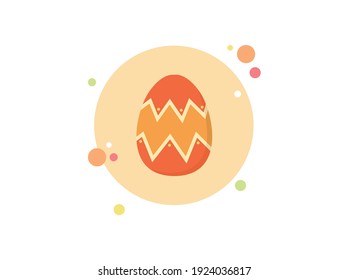 Easter Egg Orange Circle Bubbles Icon