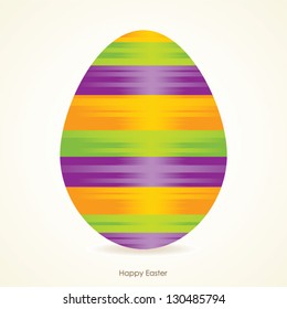 Easter egg, with orange, green and purple color