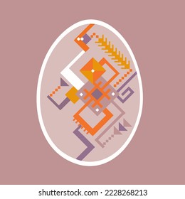 Osterei. Ornament. Geometrisch. Vektorgrafik