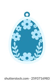 Easter egg ornament layered design vector