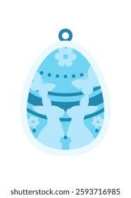 Easter egg ornament layered design vector